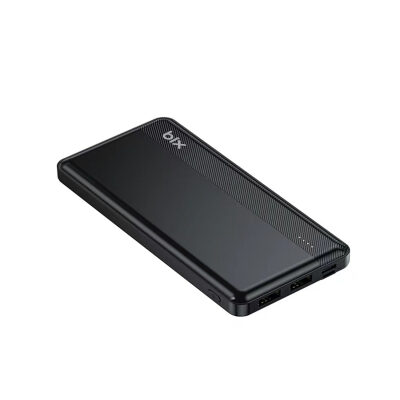 Bix 10000mAh Çift USB Çıkışlı ve LED Bildirimli Portatif Powerbank Siyah - 2