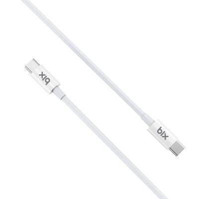 Bix 100W 5Gbps E-Mark Çipli Type-C to Type-C PD Şarj ve Data Kablosu 2 Metre Beyaz - 2