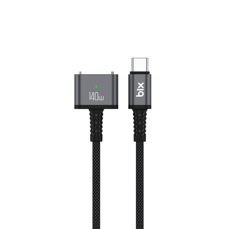 Bix 140W Type-C to Magsafe 3 Macbook Pro ve Macbook Air 13″ 14″ 16″ M1 M2 Uyumlu Manyetik Örgülü Şarj Kablosu 2 Metre - 3