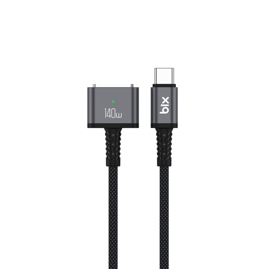 Bix 140W Type-C to Magsafe 3 Macbook Pro ve Macbook Air 13″ 14″ 16″ M1 M2 Uyumlu Manyetik Örgülü Şarj Kablosu 2 Metre - 3