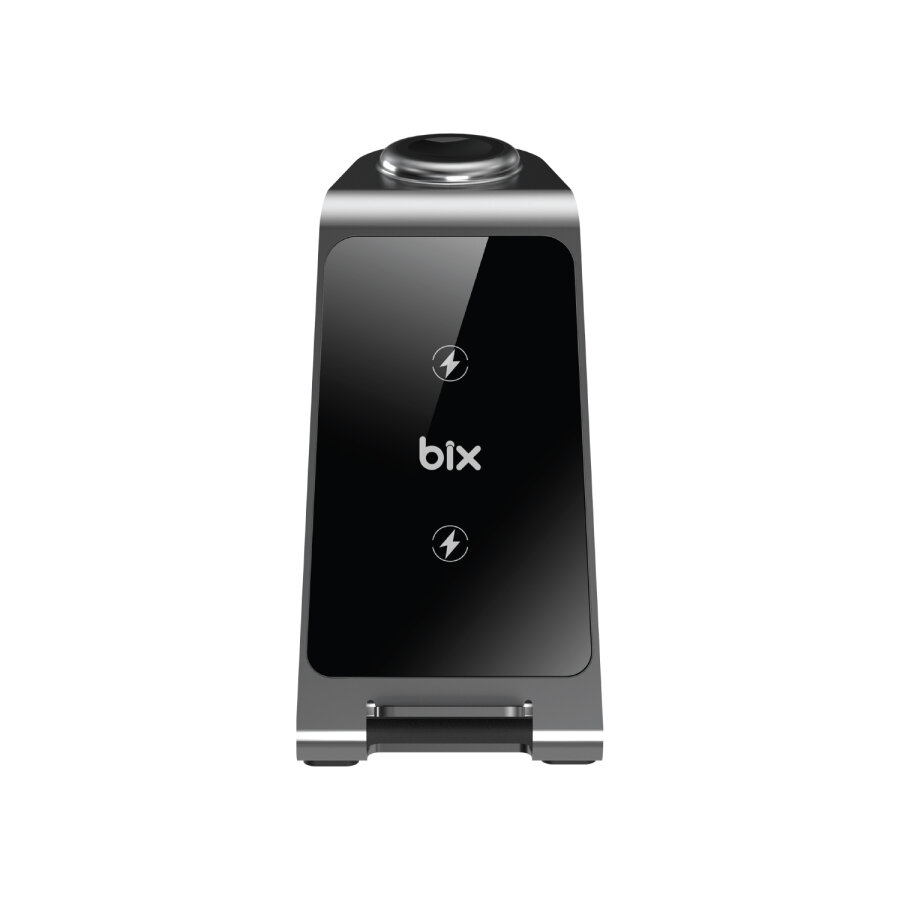 Bix 15W 3’ü 1 Arada iPhone Apple Watch AirPods Uyumlu Ultra İnce Manyetik Kablosuz Şarj İstasyonu - 2