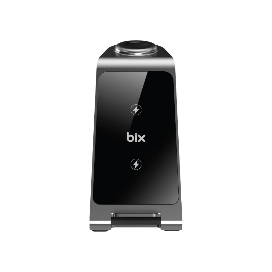 Bix 15W 3’ü 1 Arada iPhone Apple Watch AirPods Uyumlu Ultra İnce Manyetik Kablosuz Şarj İstasyonu - 2