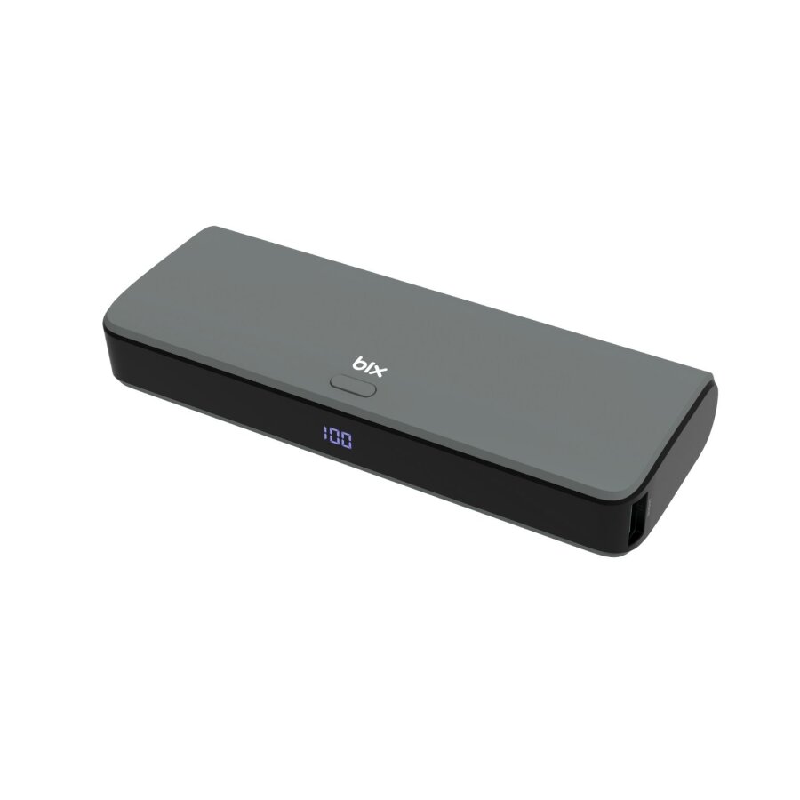 Bix 20000mAh SCP 22.5W USB-A ve Type-C PD 20W Çift Çıkışlı Dijital Ekranlı Portatif Powerbank Gri - 3
