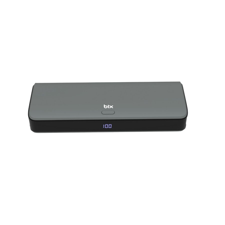 Bix 20000mAh SCP 22.5W USB-A ve Type-C PD 20W Çift Çıkışlı Dijital Ekranlı Portatif Powerbank Gri - 4