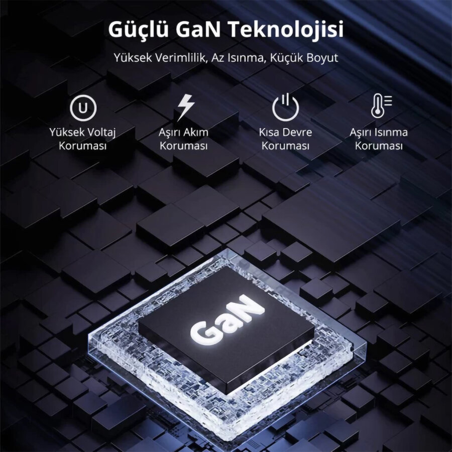 Bix 20W GaN USB-C Hızlı Şarj Adaptörü iPhone, Android ve iPad Uyumlu Type-C PD Şarj Aleti Siyah - 8