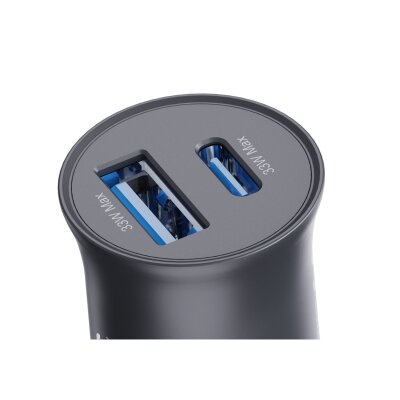 Bix 33W SuperVooc 2.0 Type-C PD ve USB-A Çift Portlu Araç içi Hızlı Şarj Cihazı - 3