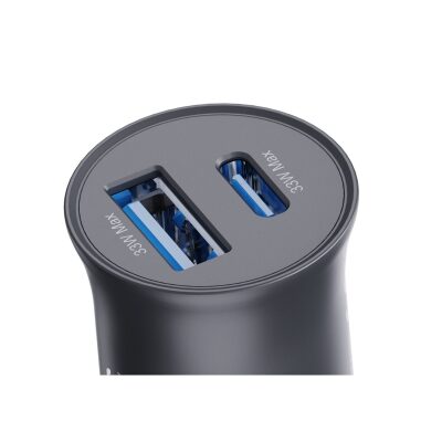Bix 33W SuperVooc 2.0 Type-C PD ve USB-A Çift Portlu Araç içi Hızlı Şarj Cihazı - 3