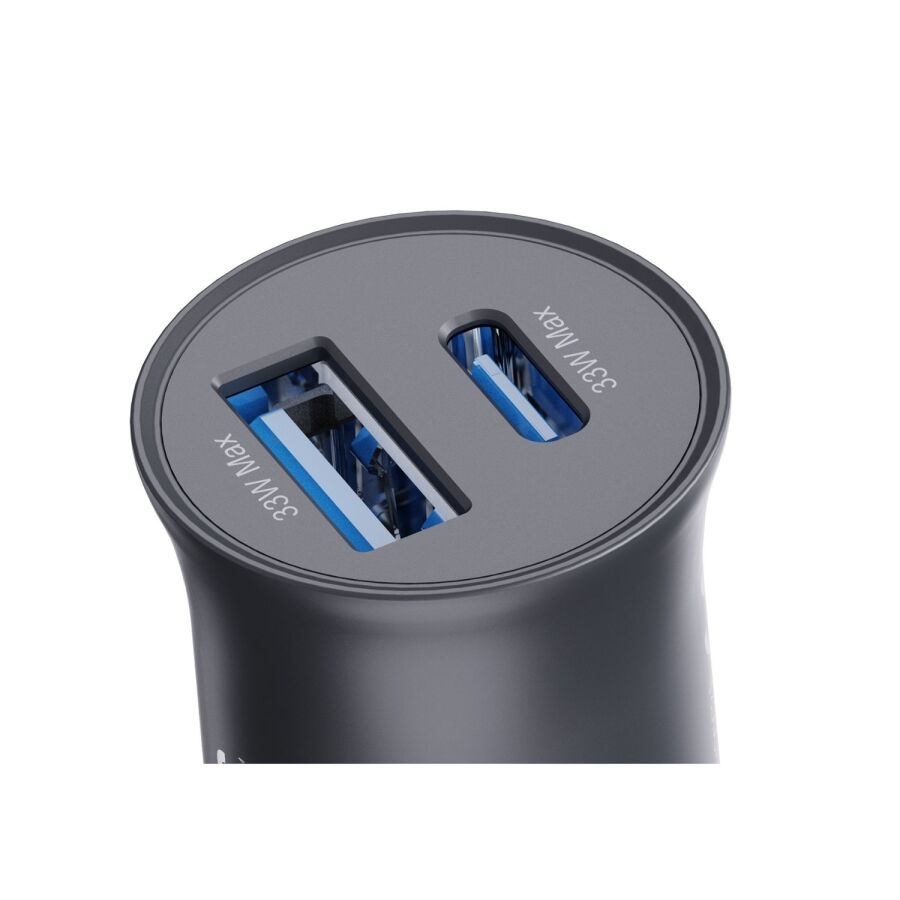 Bix 33W SuperVooc 2.0 Type-C PD ve USB-A Çift Portlu Araç içi Hızlı Şarj Cihazı - 3
