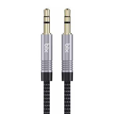 Bix 3.5mm Erkek To Erkek Örgülü Stereo Aux Ses Kablosu 3 Metre