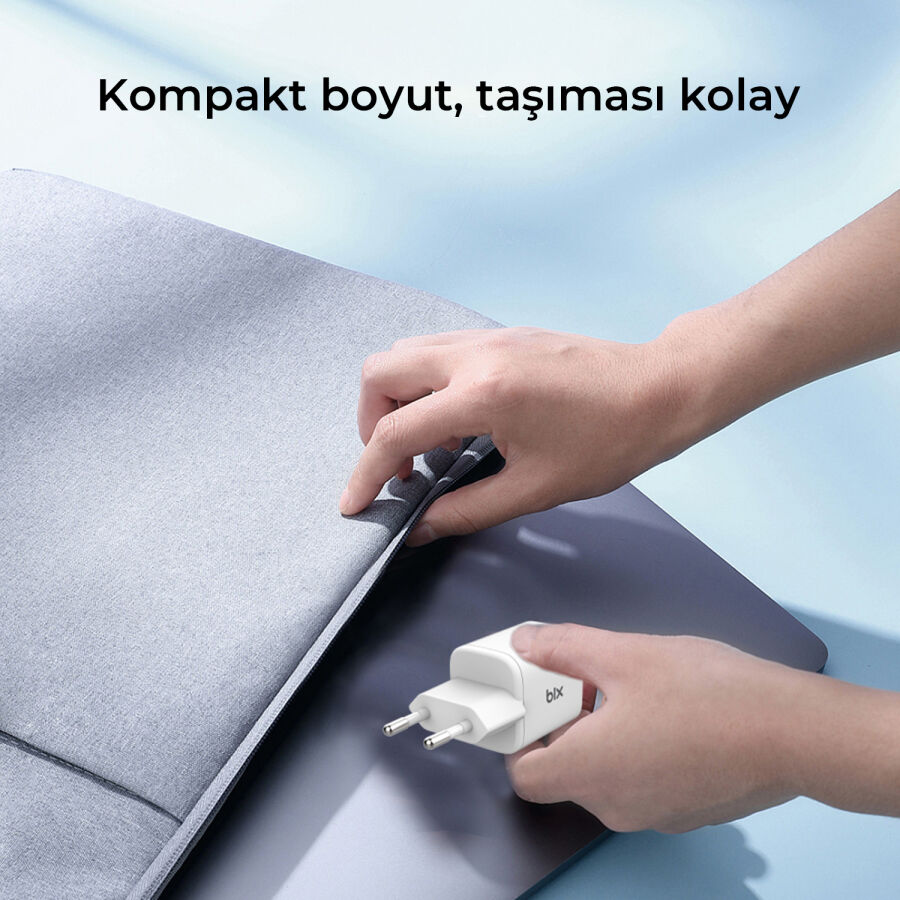 Bix 35W SuperVooc 2.0 GaN USB ve Type-C PD Hızlı Şarj Cihazı - 3