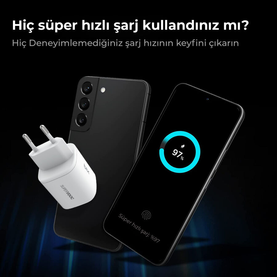 Bix 35W SuperVooc 2.0 GaN USB ve Type-C PD Hızlı Şarj Cihazı - 4
