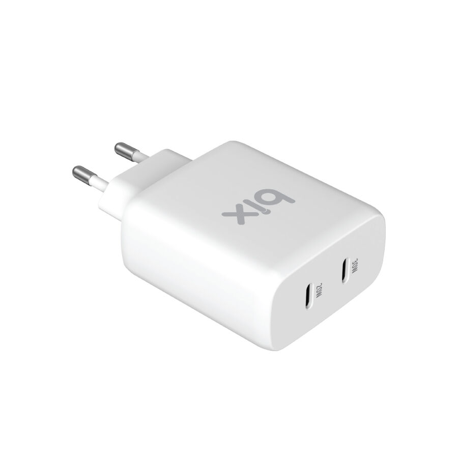 Bix 50W USB-C Çift Portlu Hızlı Şarj Adaptörü iPhone, Android ve iPad Uyumlu Type-C PD Şarj Aleti - 2