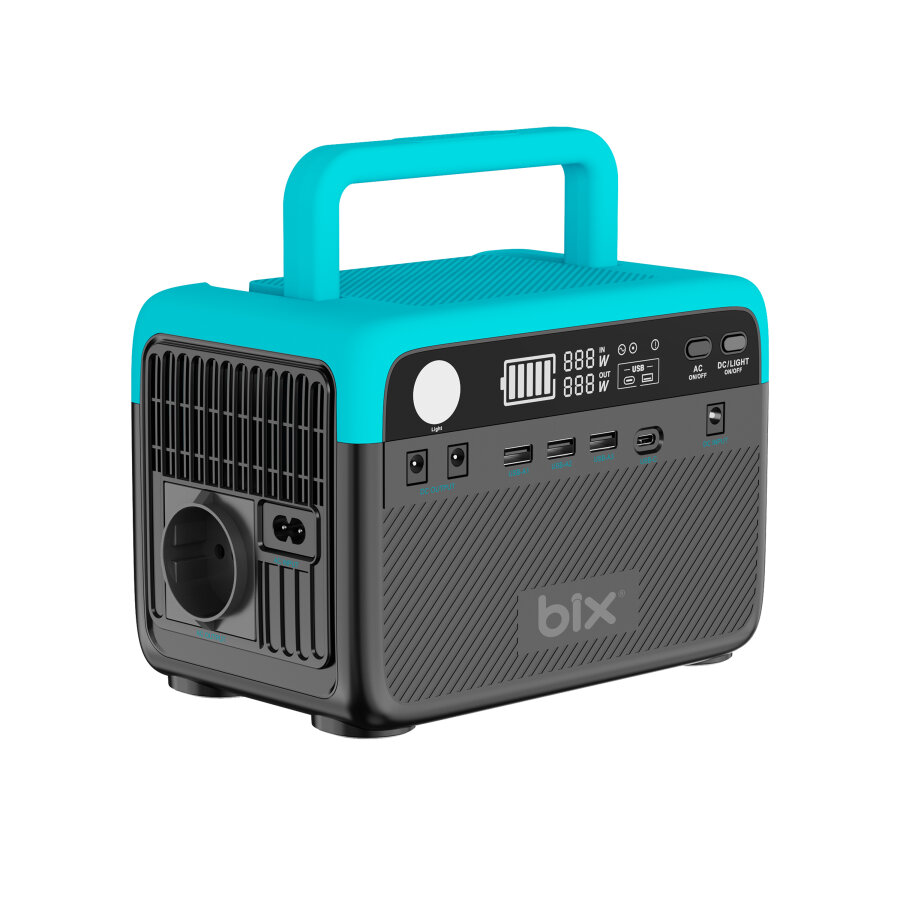 Bix 60000mAh 230V 300W Güç İstasyonu LiFePO4 Bataryalı Power Station AC/DC/USB Güneş Paneli Uyumlu - 7