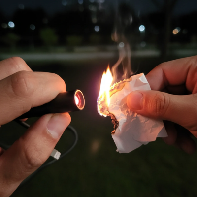 Bix 60W Çok Fonksiyonlu Şarj ve Data Kablosu LED Fenerli Alevsiz Çakmak Özellikli Premium Örgü 1.2 Metre iOS ve Android Uyumlu - 2