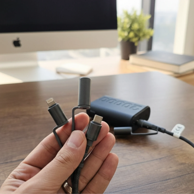 Bix 60W Çok Fonksiyonlu Şarj ve Data Kablosu LED Fenerli Alevsiz Çakmak Özellikli Premium Örgü 1.2 Metre iOS ve Android Uyumlu - 5