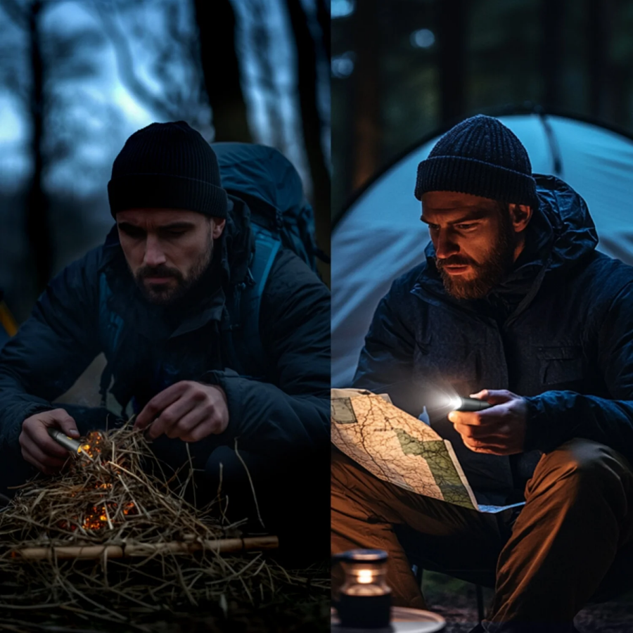 Bix 60W Çok Fonksiyonlu Şarj ve Data Kablosu LED Fenerli Alevsiz Çakmak Özellikli Premium Örgü 1.2 Metre iOS ve Android Uyumlu - 6