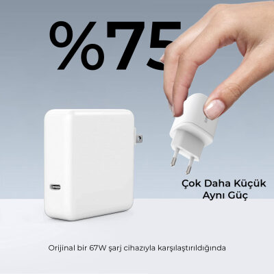 Bix 67W SuperVooc 2.0 GaN USB ve Type-C PD Hızlı Şarj Cihazı - 2