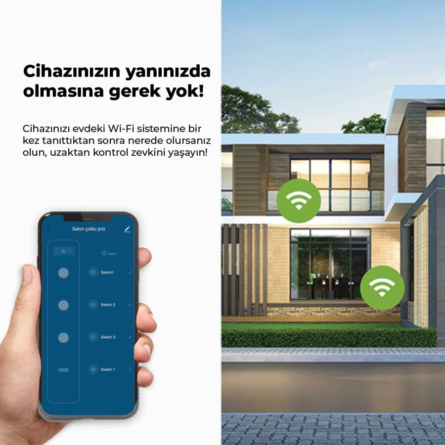 Bix Akım Korumalı Hızlı Şarj Özellikli WiFi Akıllı Priz - 5
