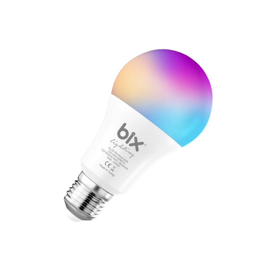 Bix Aura 12W Led RGB WiFi-Bluetooth Uzaktan Kontrollü Akıllı Ampul - 2