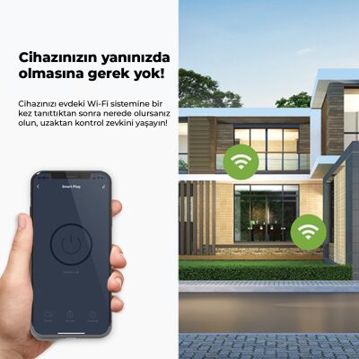Bix BP-02 Akım Korumalı Akıllı Priz WiFi Telefondan Kontrol Uzaktan Yönetim - 5