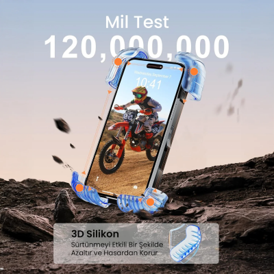 Bix BPH02 Gidon Bağlantılı 360° Ayarlanabilir Bisiklet ve Motosiklet Telefon Tutucu Titreşim Önleyici Güçlü TutuşluTutucu - 9