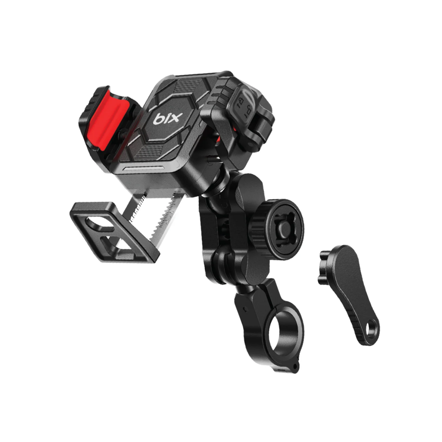 Bix BPH04 Gidon Bağlantılı 360° Ayarlanabilir Titreşim Önleyici Motosiklet & Bisiklet Telefon Tutucu - 1
