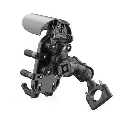 Bix BPH05 Gidon Bağlantılı Güneş ve Yağmur Korumalı 360° Ayarlanabilir Motosiklet Telefon Tutucu - 3