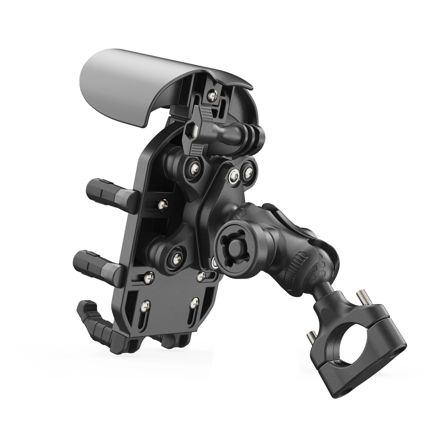 Bix BPH05 Gidon Bağlantılı Güneş ve Yağmur Korumalı 360° Ayarlanabilir Motosiklet Telefon Tutucu - 3