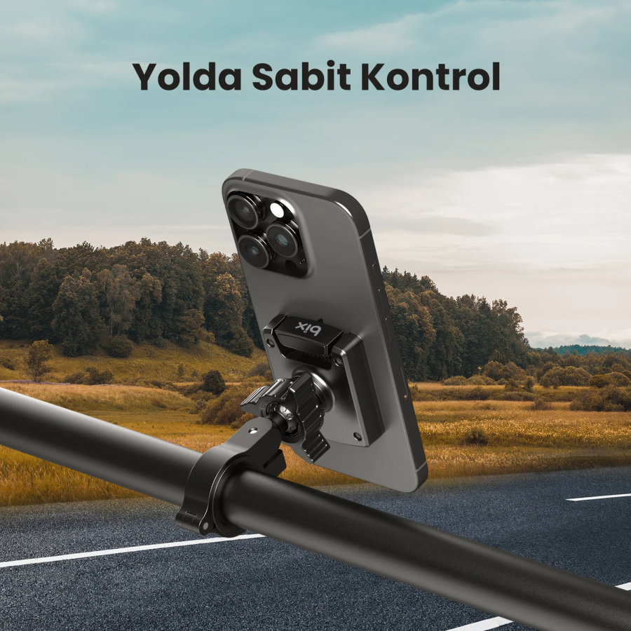 Bix BPH06 Hızlı Kilitli Gidon Bağlantılı Motosiklet ve Bisiklet Telefon Tutucu 360° Döner Güçlü Tutuş - 5
