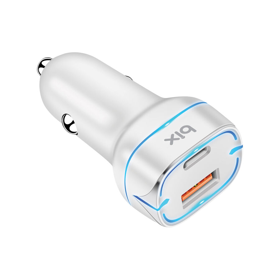 Bix BX-CCP36WT 36W QC 3.0 USB PD Araç İçi Hızlı Şarj Adaptörü Beyaz - 2