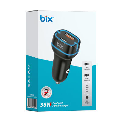 Bix BX-CCP36WT 36W QC 3.0 USB PD Araç İçi Hızlı Şarj Adaptörü Siyah - 4
