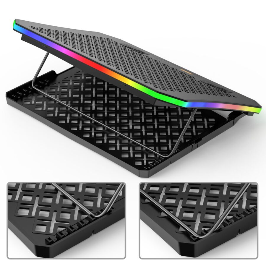 Bix BX-CP02G RGB Aydınlatmalı Gaming Notebook Soğutucu - 2