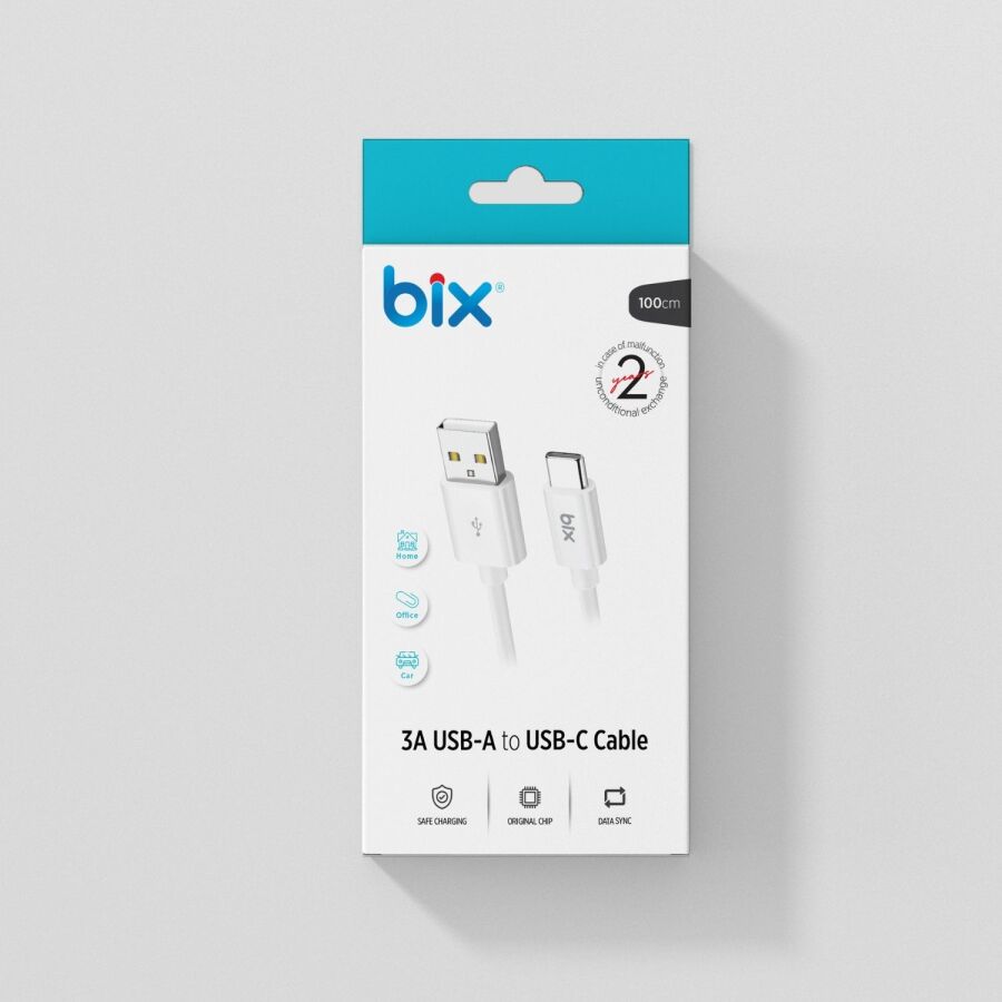 Bix BX-UC03C 3A Type-C Data ve Şarj Kablosu - 5