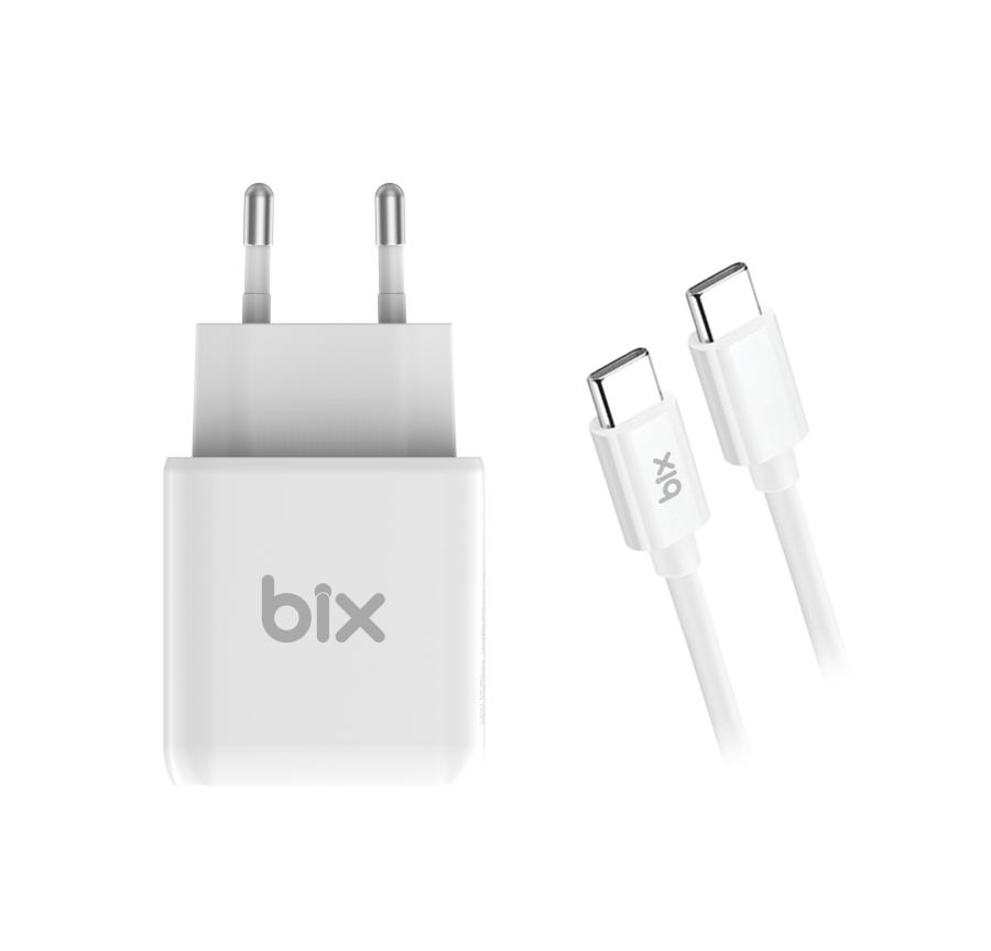 Bix BX-UC25TA 25W PD Hızlı Şarj Adaptörü + 5A Type-C Kablo - 1