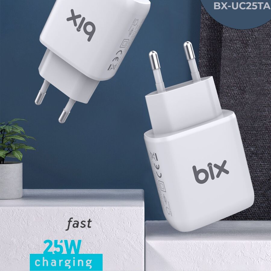 Bix BX-UC25TA 25W PD Hızlı Şarj Adaptörü + 5A Type-C Kablo - 4