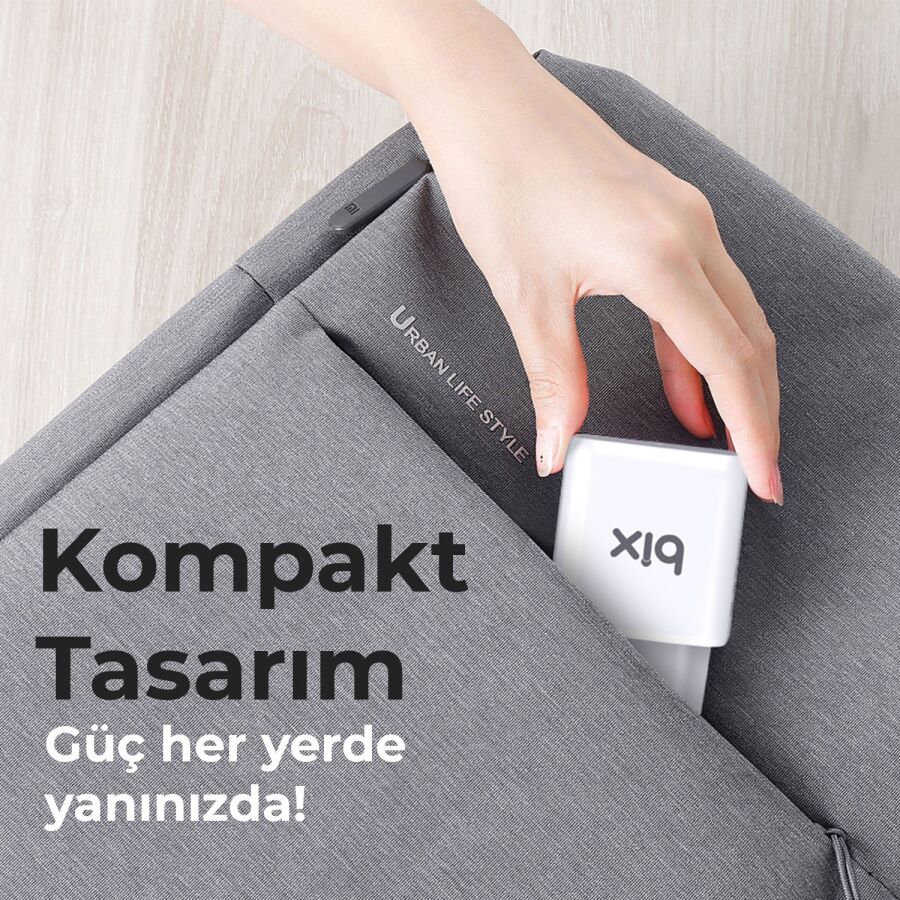 Bix BX-UC25TA 25W PD Hızlı Şarj Adaptörü + 5A Type-C Kablo - 7