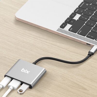 Bix BX13HB Type-C HDMI USB PD Dönüştürücü Adaptör - 6