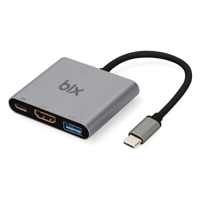Bix BX13HB Type-C HDMI USB PD Dönüştürücü Adaptör - 1