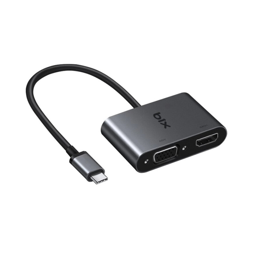 Bix BX14HB Type-C 3.1 HDMI & VGA Dönüştürücü Adaptör - 1