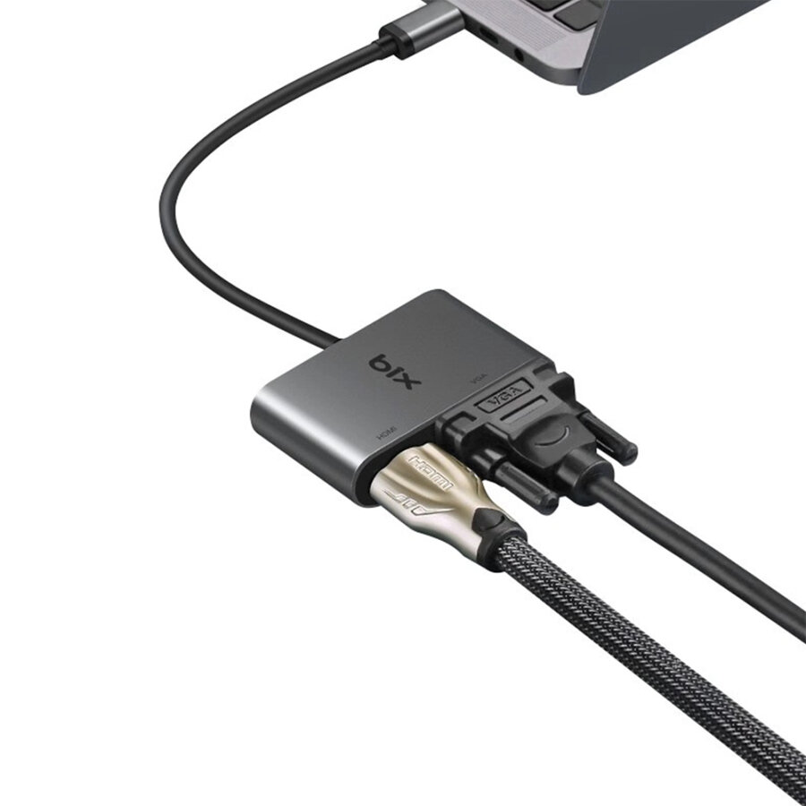 Bix BX14HB Type-C 3.1 HDMI & VGA Dönüştürücü Adaptör - 3