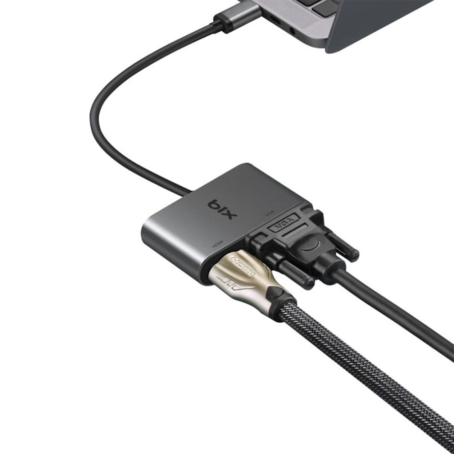 Bix BX14HB Type-C 3.1 HDMI & VGA Dönüştürücü Adaptör - 3