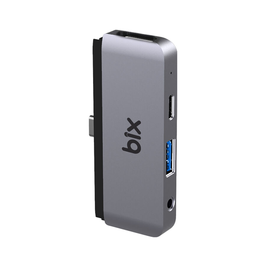 Bix BX16HB 4K HDMI Type-C Thunderbolt 3.0 Dönüştürücü Hub Macbook USB 3.5mm AUX Çevirici - 3