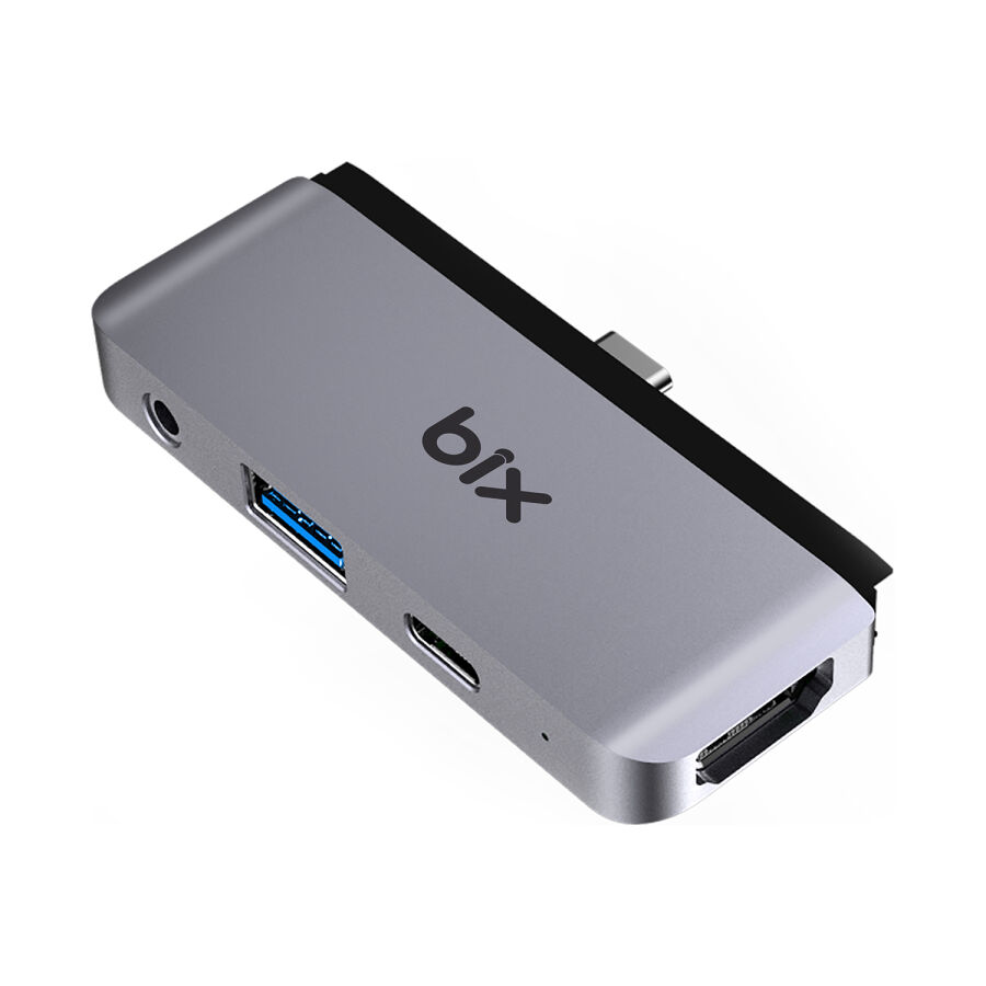 Bix BX16HB 4K HDMI Type-C Thunderbolt 3.0 Dönüştürücü Hub Macbook USB 3.5mm AUX Çevirici - 2