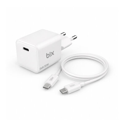 Bix BX1P32G GaN 30W iPhone & Android Uyumlu USB-C PD Hızlı Şarj Cihazı ve 1.2 Metre 3A Type-C Kablo Beyaz - 5