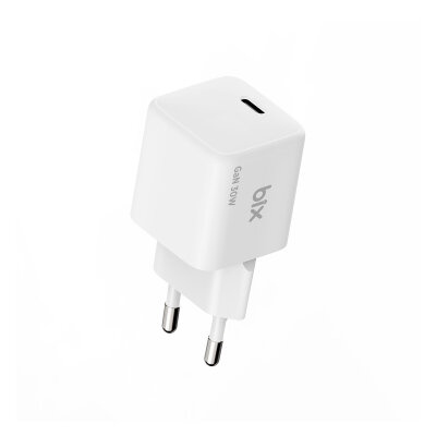 Bix BX1P32G GaN 30W Type-C PD Hızlı Şarj Cihazı iPhone Android Uyumlu Şarj Aleti Beyaz 