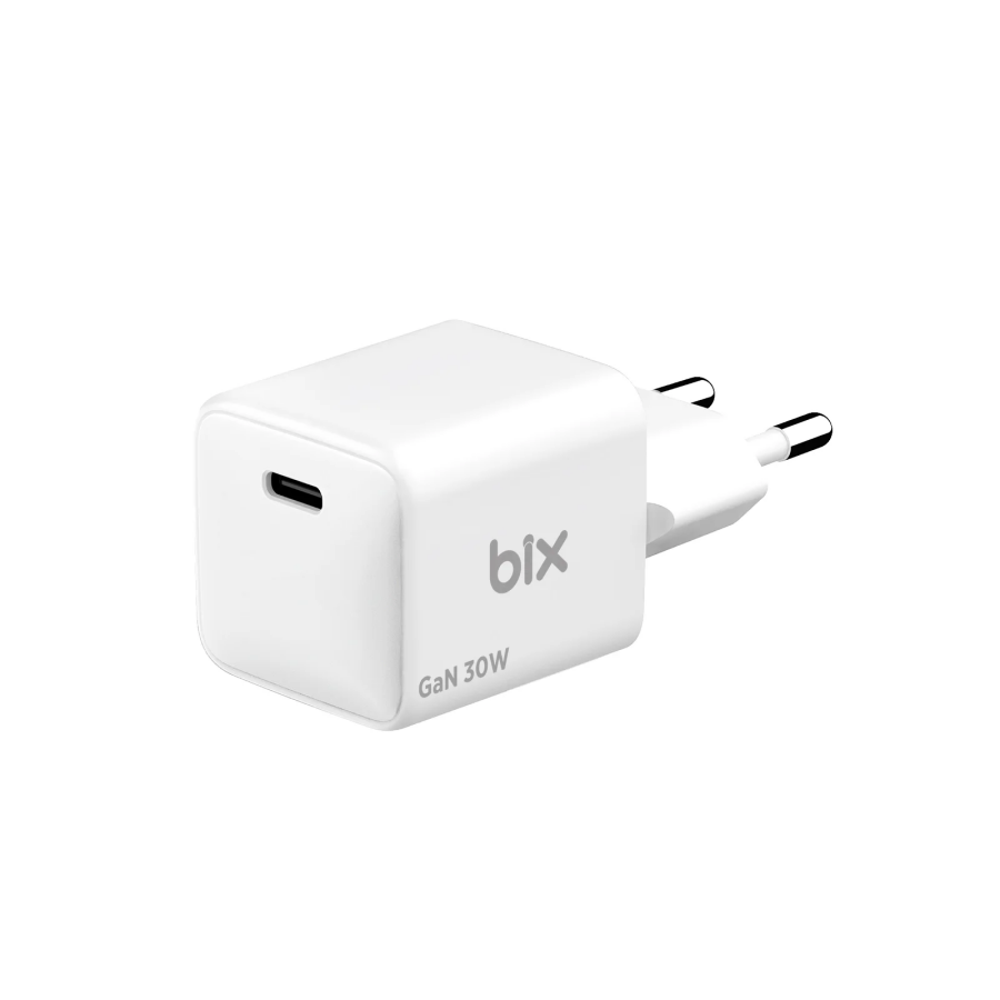 Bix BX1P32G GaN 30W Type-C PD Hızlı Şarj Cihazı iPhone Android Uyumlu Şarj Aleti Beyaz - 7