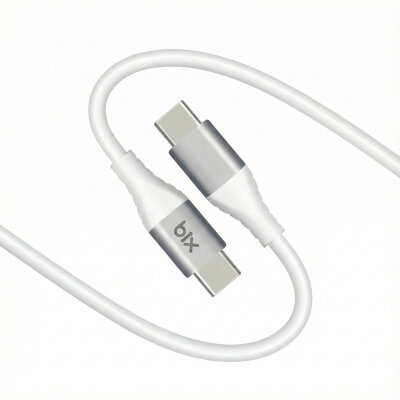 Bix BX200CC 100W 5Gbps E-Mark Çipli Type-C to Type-C Yüksek Hızlı Şarj ve Data Kablosu 2 Metre Beyaz - 6