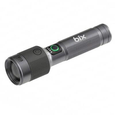 Bix BX2101FL 30W LED 690 Metre Uzun Menzilli Şarjlı El Feneri 1450 Lümen Güç Göstergeli Zoom Özellikli Işıklı Kamp Feneri 