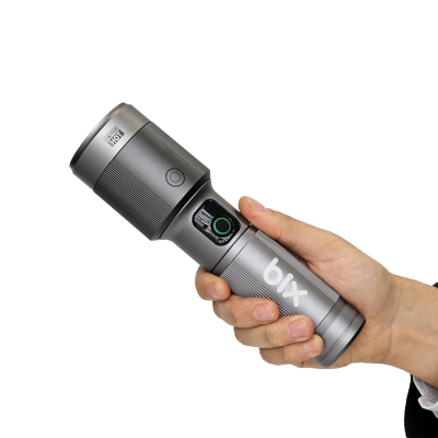 Bix BX5101FL 60W LED 850 Metre Uzun Menzilli Şarjlı El Feneri 2300 Lümen Çok Modlu Işıklı Kamp Feneri - 2