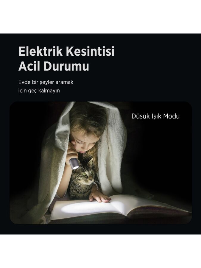 Bix BX6166FL 3W LED 368 Metre Uzun Menzilli Şarjlı El Feneri 1500 Lümen Çok Modlu Işıklı Kamp Feneri - 5